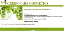 Tablet Screenshot of greencarecosmetics.com